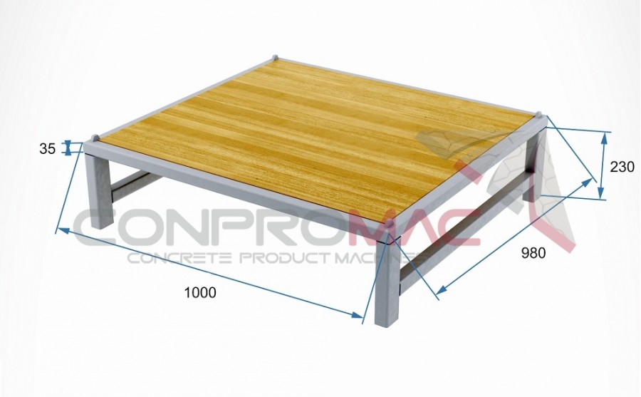 Wooden Pallet With Profile Leg 1000 x 980