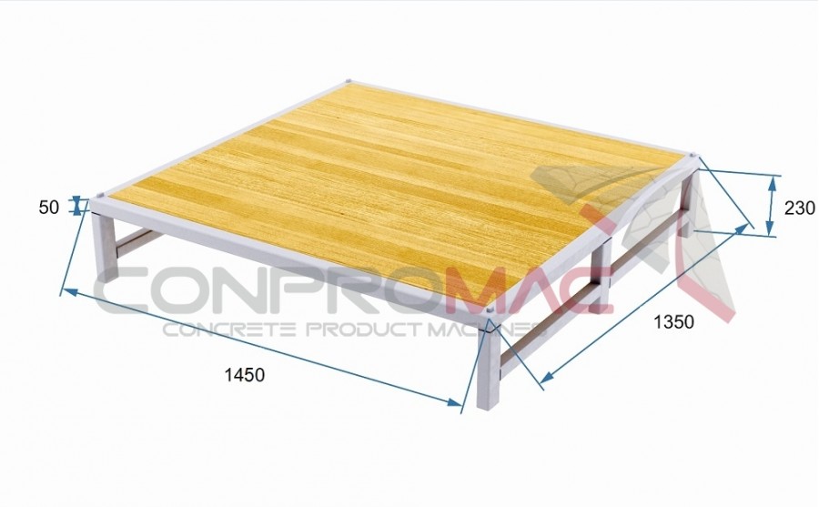 Wooden Pallet With Profile Leg 1450 X 1350